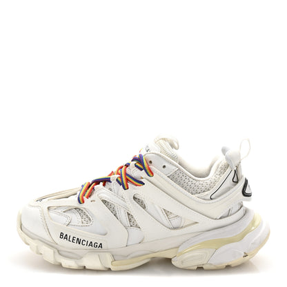 Balenciaga Rubber Mesh Fabric Monocolor Recycled Sole Womens Track Sneakers 37 White Multicolor 1 of 10