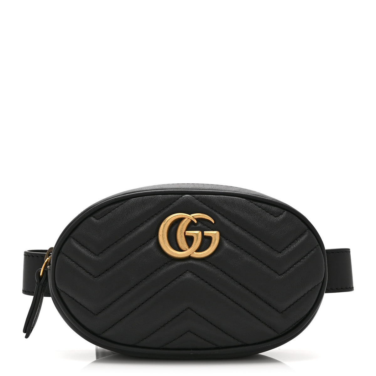 Calfskin Matelasse GG Marmont Belt Bag 75 30 Black