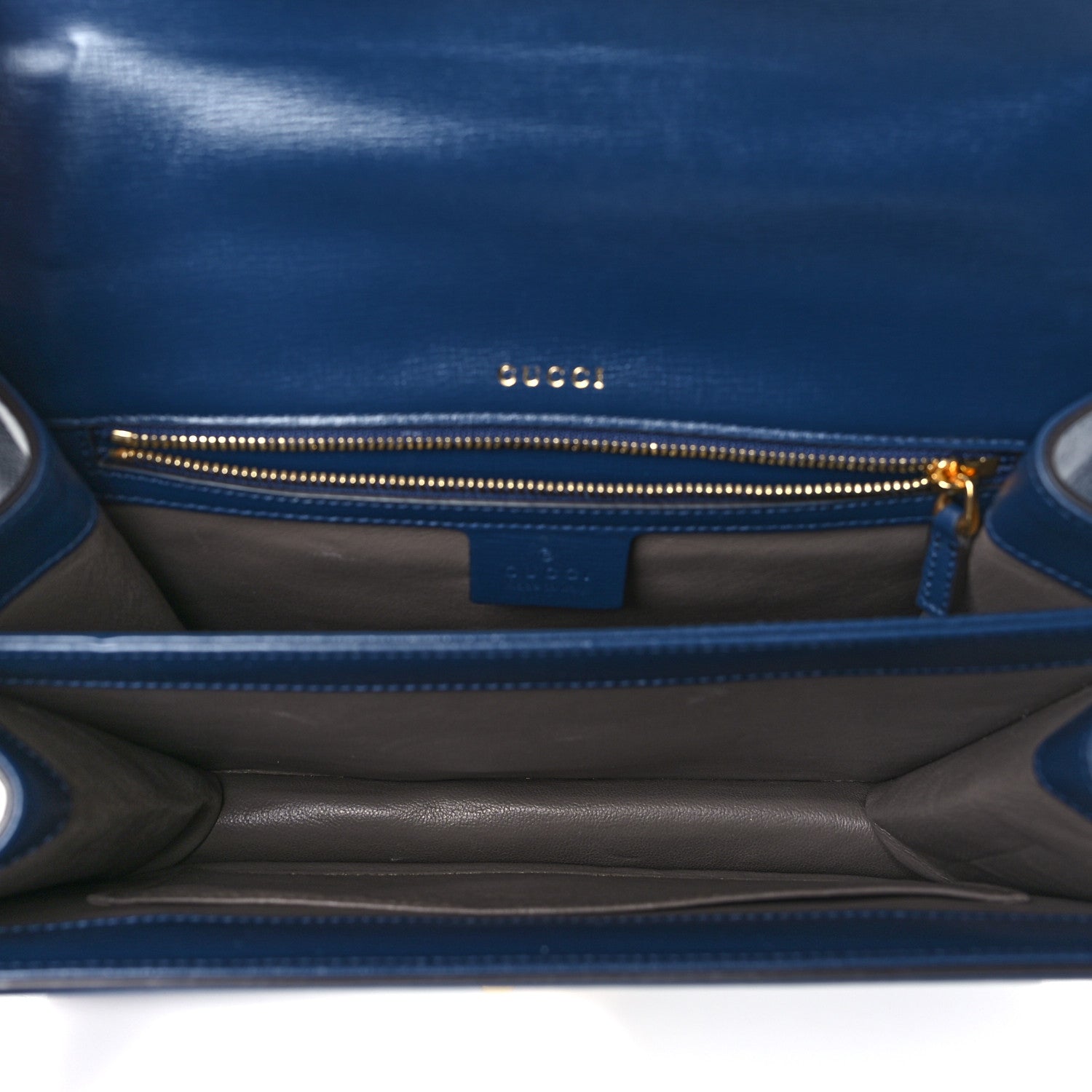 Gucci Azalea Calfskin Small Sylvie 1969 Top Handle Bag Blue 5 of 10