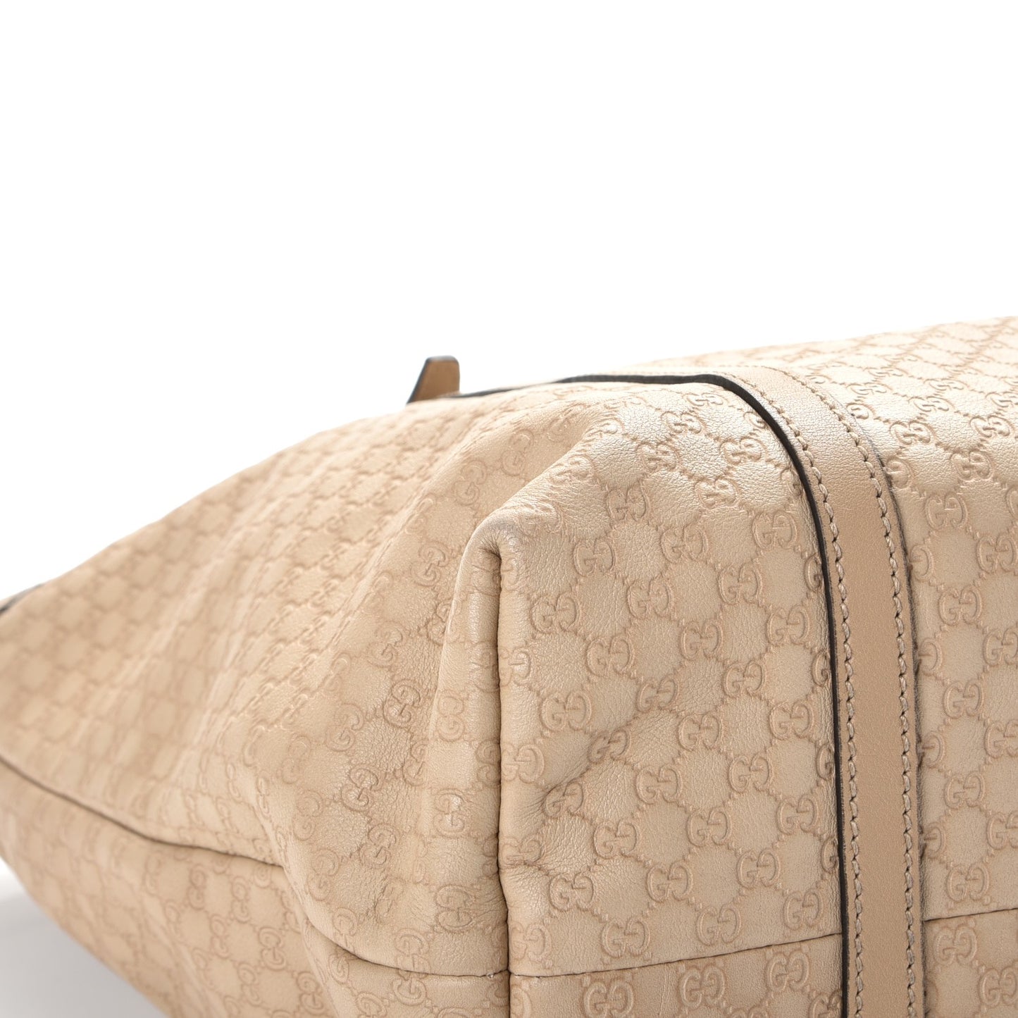 Microguccissima Medium Nice Tote Beige