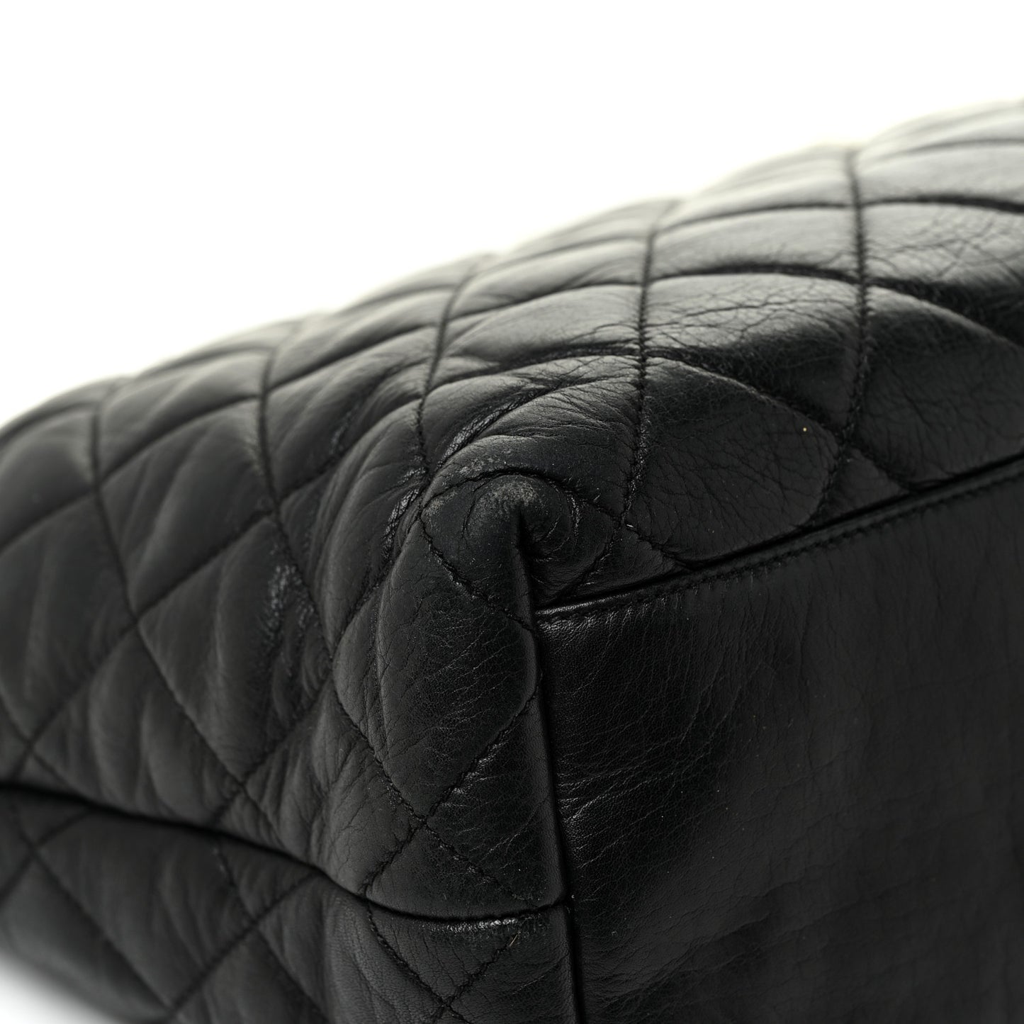 Lambskin Quilted Tote Black
