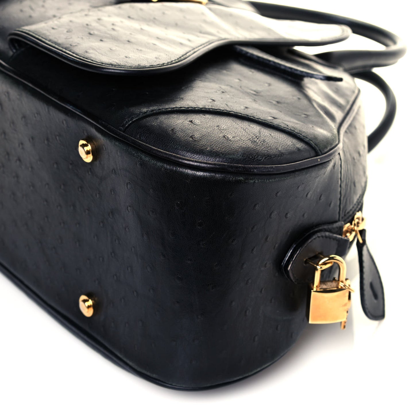Ostrich Saddle Bowler Black