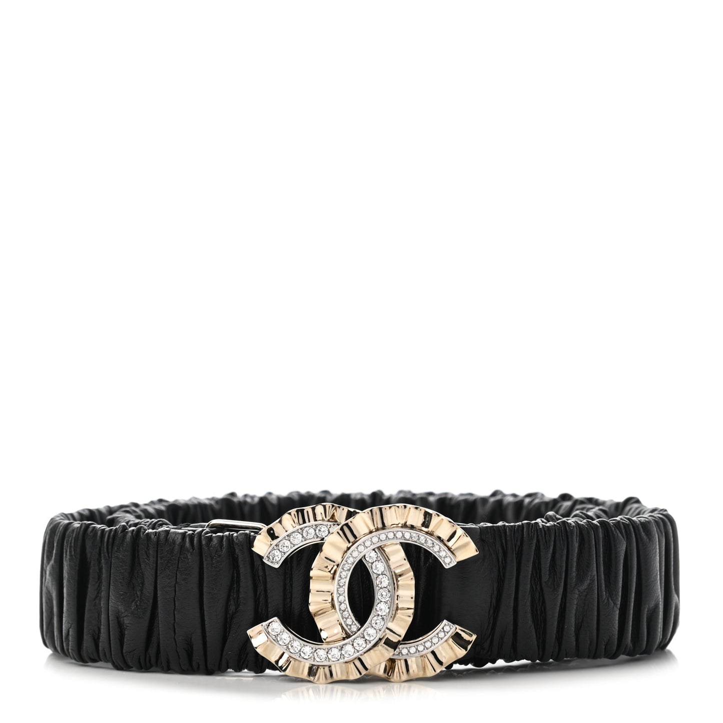 Lambskin Crystal CC Belt 85 34 Black