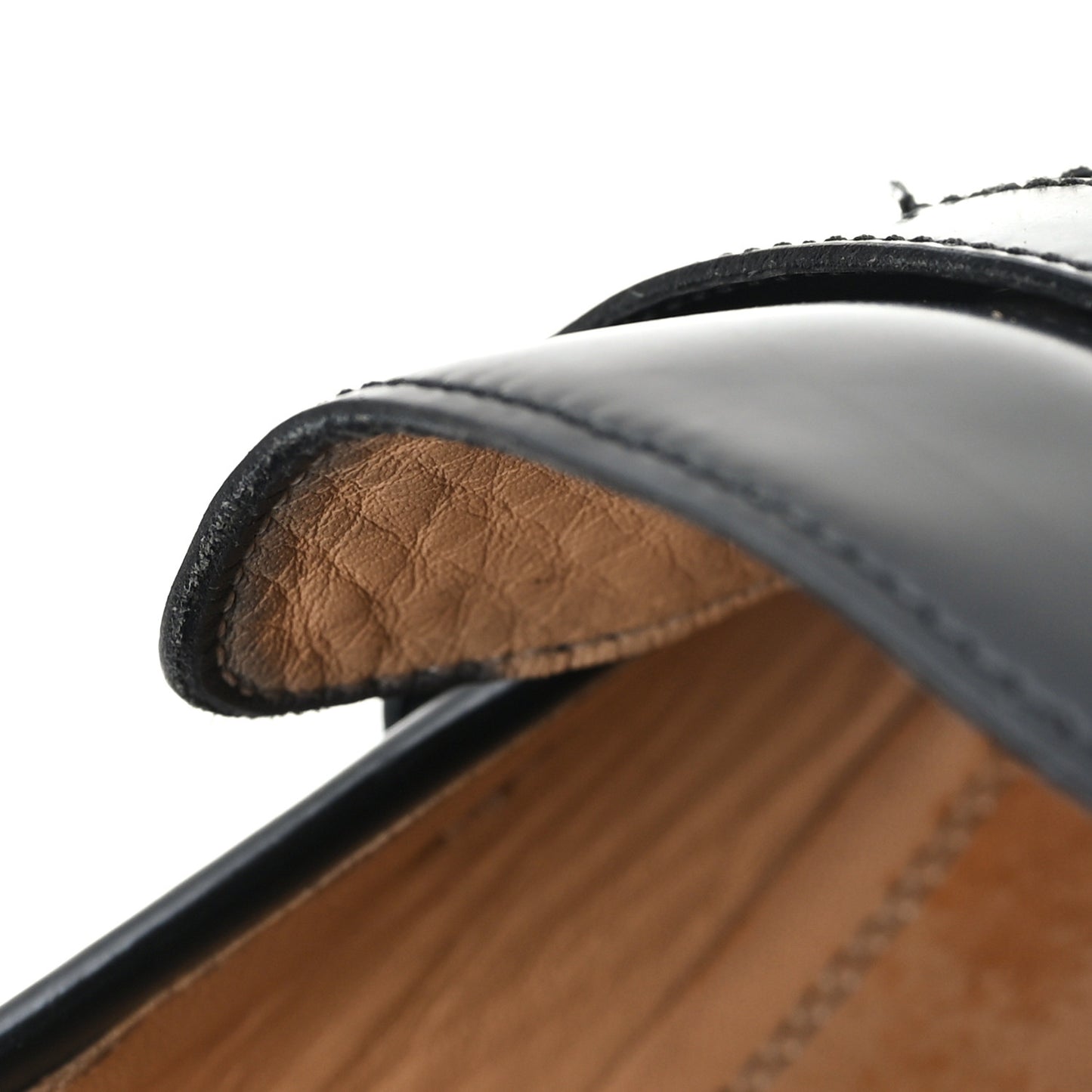 Brushed Calfskin Tabi Mens Loafers 44 Black