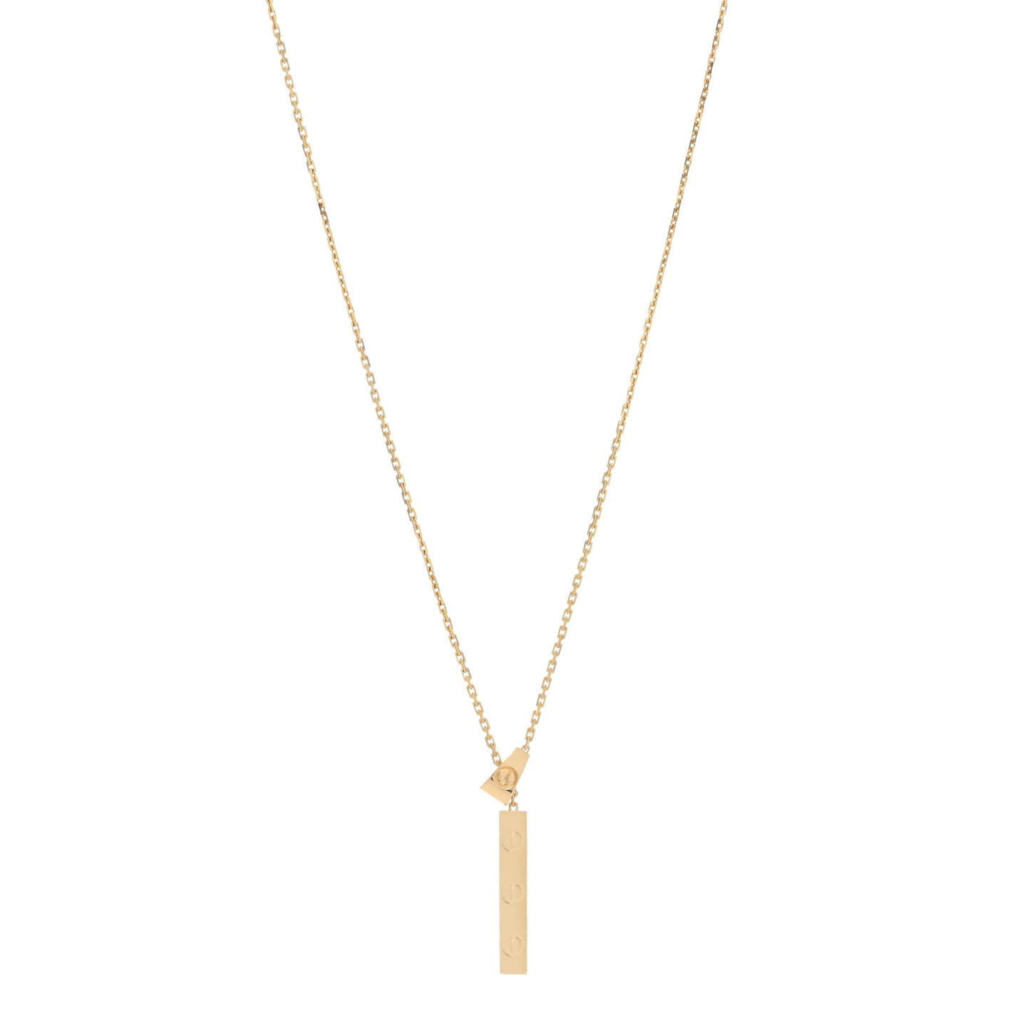 18K Yellow Gold LOVE Lariat Necklace