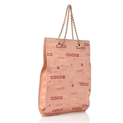 Chanel Canvas Coco Shopping Tote Pink 3 of 14