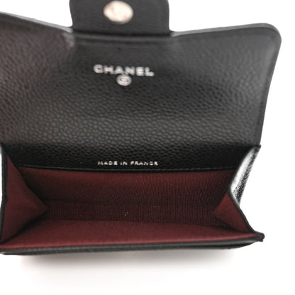 Chanel Caviar Quilted Flap Card Holder Wallet Black 5 of 9