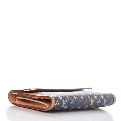Louis Vuitton Monogram Multicolor Porte Tresor International Wallet Black 4 of 7