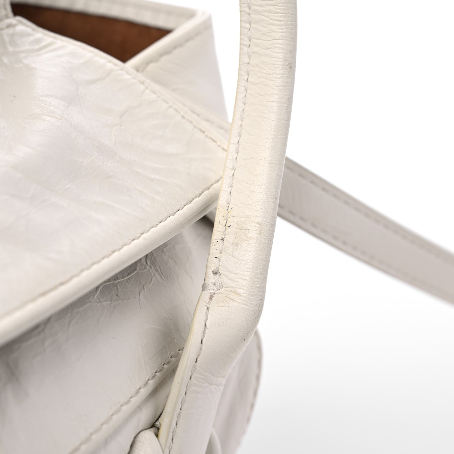 Paper Calfskin Maxi Intrecciato Mini Arco Slouch Plaster