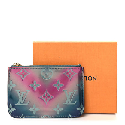 Louis Vuitton LOUIS VUITTON Metallic Vernis Degrade Key Pouch Blue Pink 8 of 8