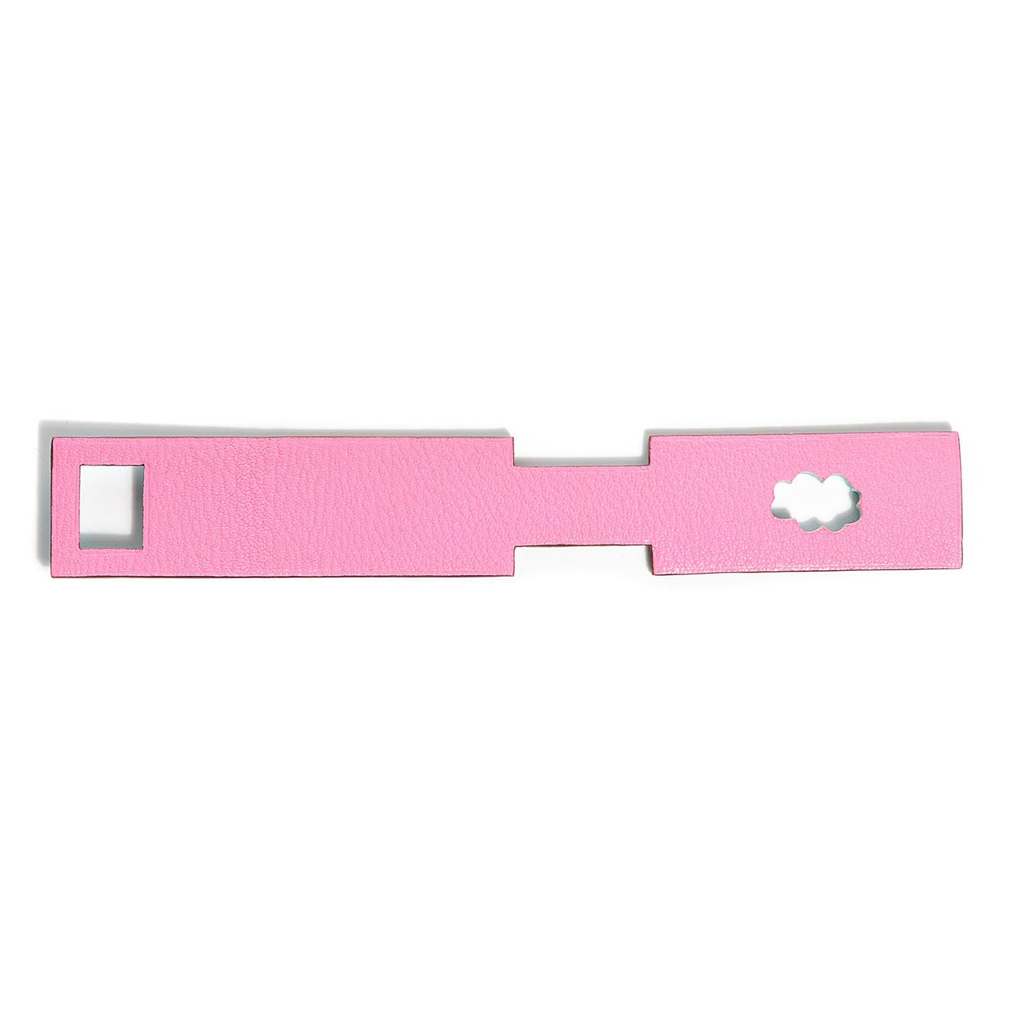 Togo Chevre Mysore Petit H Luggage Tag Rose Confetti Lagon