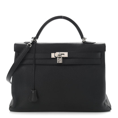 Hermes Taurillon Clemence Kelly Retourne 40 Black 1 of 10