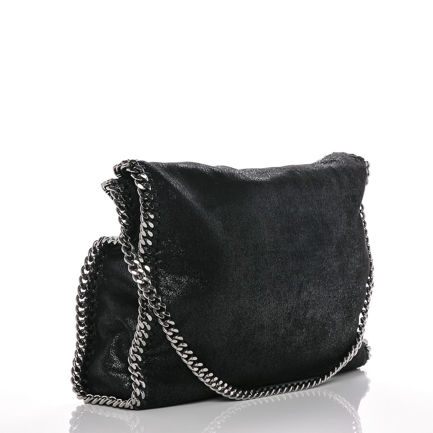 Shaggy Deer Fold Over Falabella Tote Black