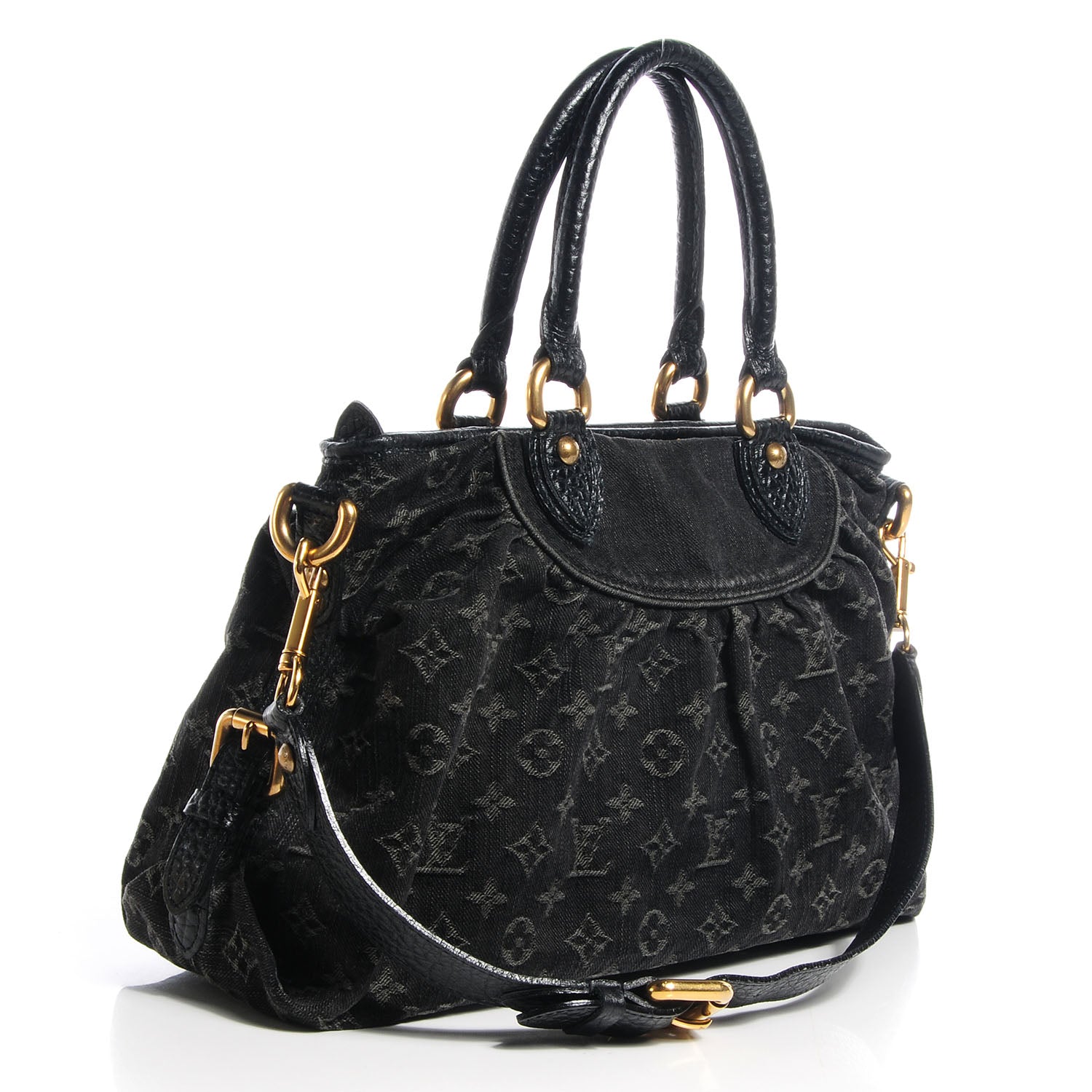 Louis Vuitton Denim Neo Cabby MM Black 3 of 7