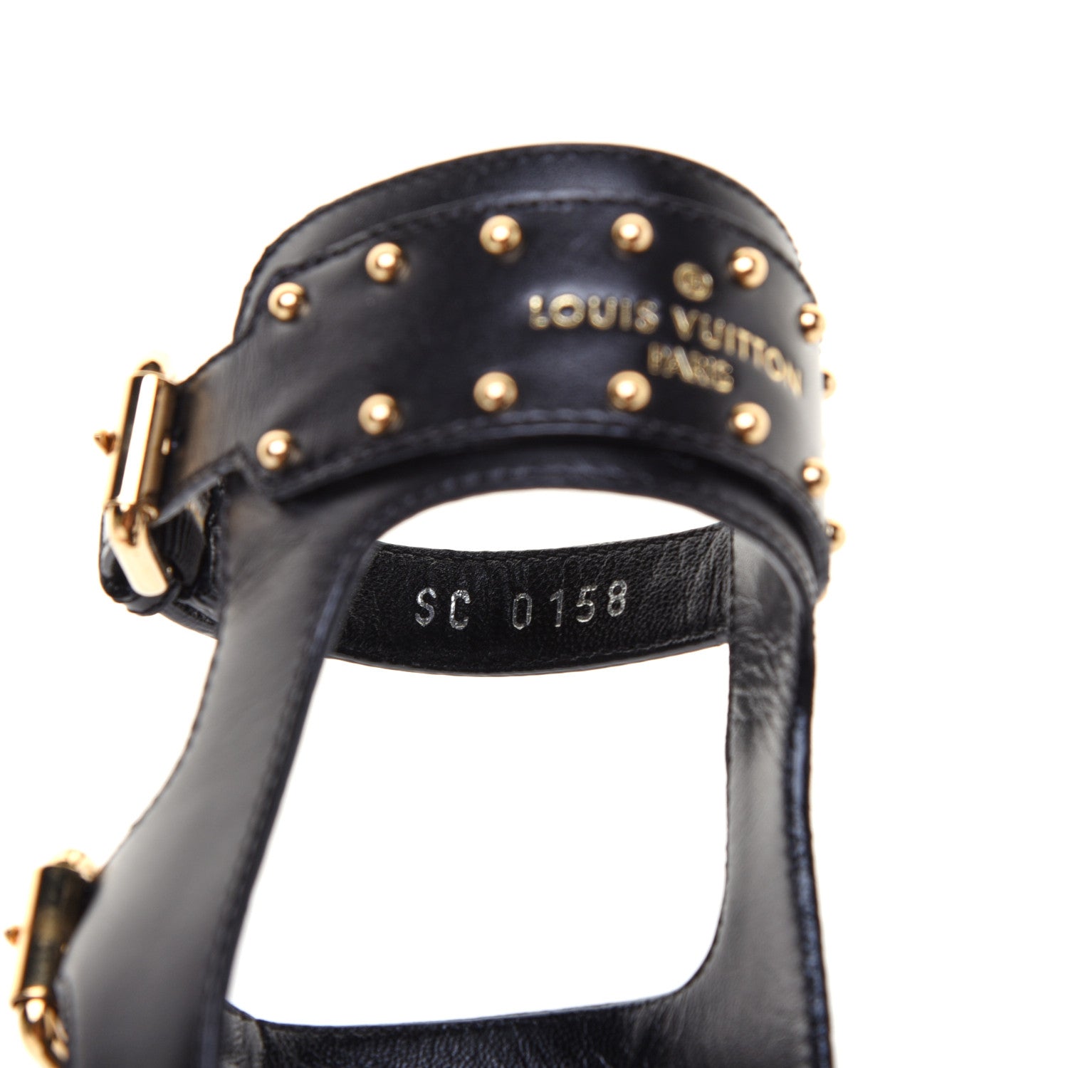 Louis Vuitton Calfskin Monogram Nomad Flat Sandals 36 Black 8 of 8