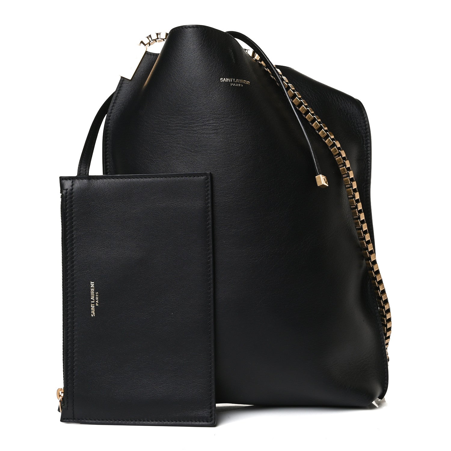 Saint Laurent Calfskin Small Suzanne Hobo Black 1 of 14
