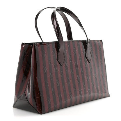 Louis Vuitton Vernis Rayures Wilshire PM  Amarante 3 of 11