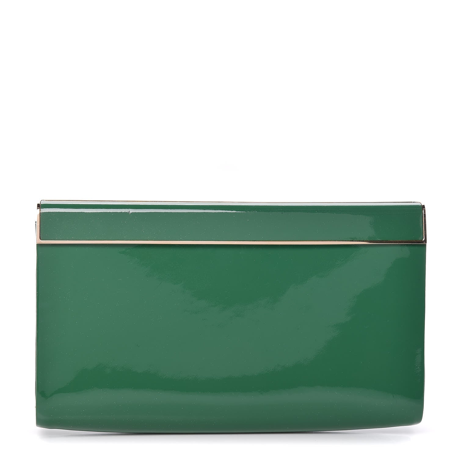 Jimmy Choo Patent Cayla Clutch Jade 1 of 10
