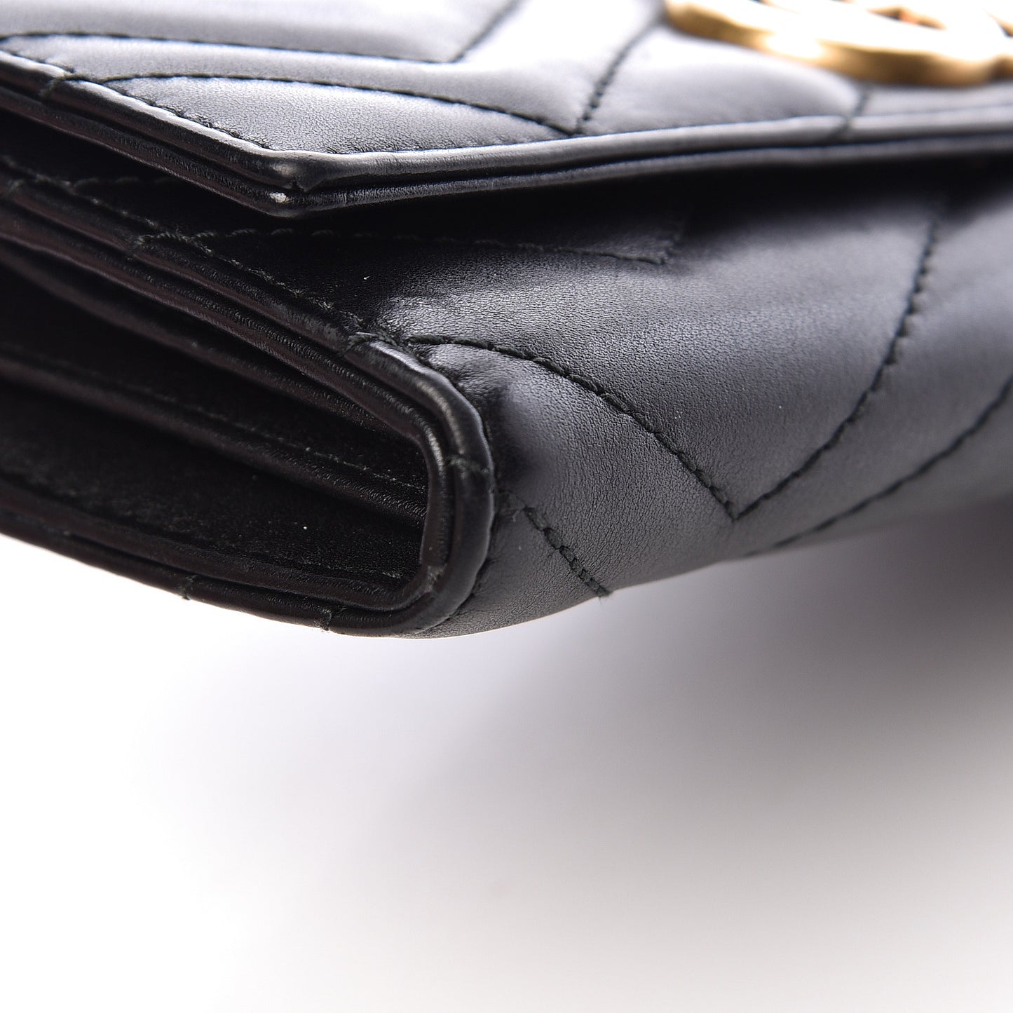 Calfskin Matelasse GG Marmont Continental Wallet Black