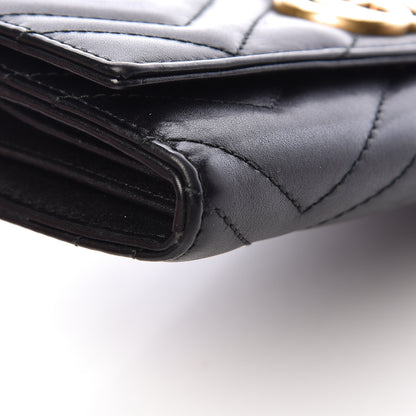 Gucci Calfskin Matelasse GG Marmont Continental Wallet Black 9 of 11