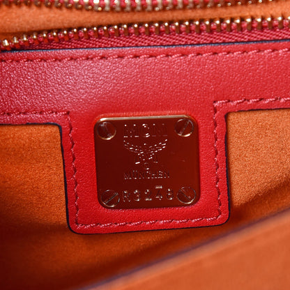 MCM Calfskin Patricia Crossbody Bag Red 6 of 9