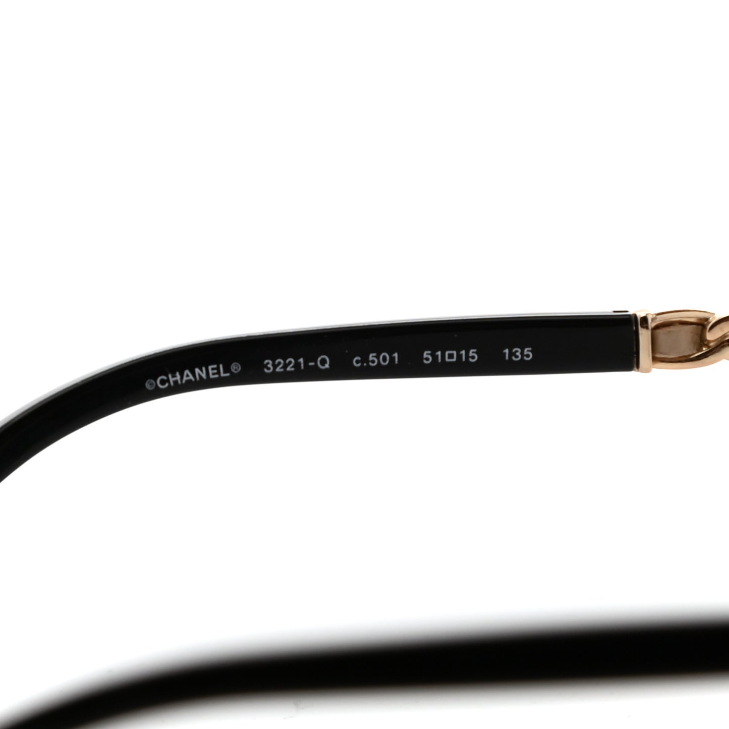Lambskin Chain Eyeglasses Frames 3221-Q Black
