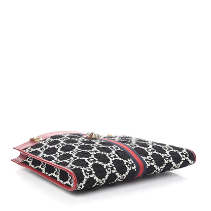 Gucci Tweed GG Monogram Large Rajah Chain Tote Romantic Cherry Black White 4 of 9