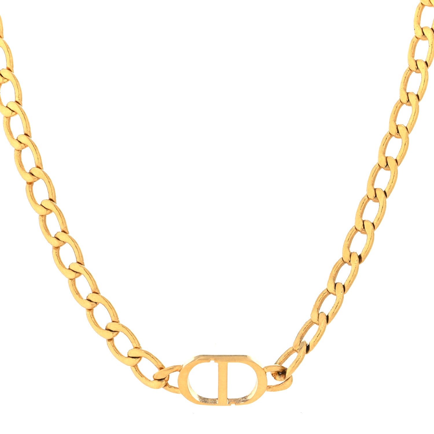 Christian Dior Metal Petit CD Choker Necklace Gold 2 of 5