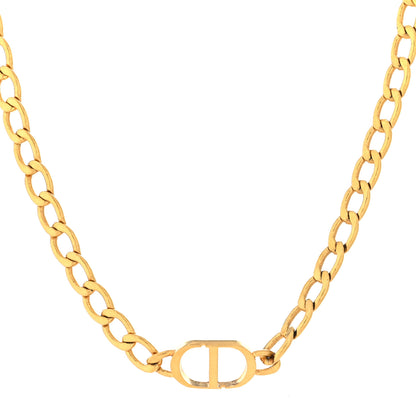 Christian Dior Metal Petit CD Choker Necklace Gold 2 of 5