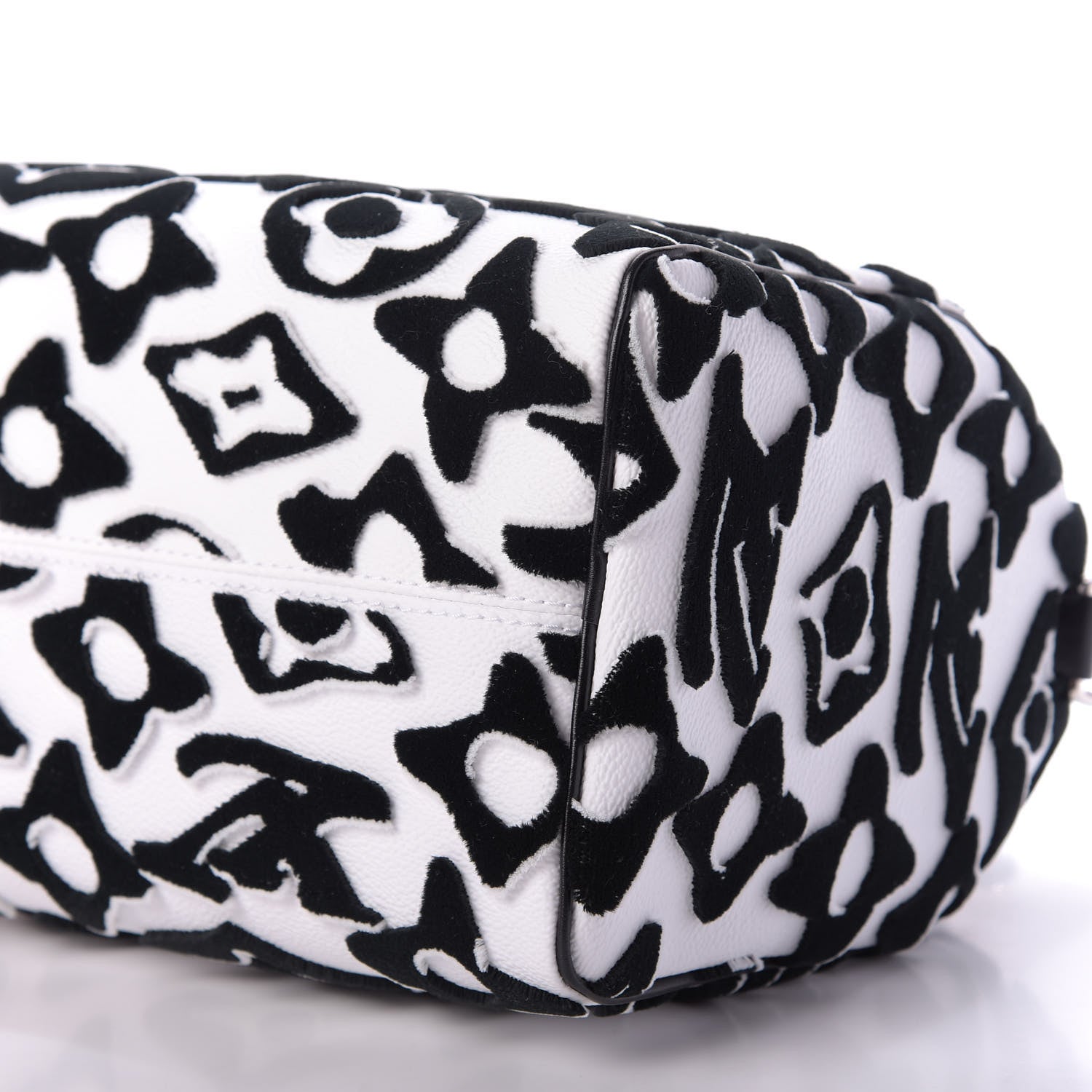 Louis Vuitton X UF Tufted Monogram Speedy Bandouliere 25 White Black 7 of 10