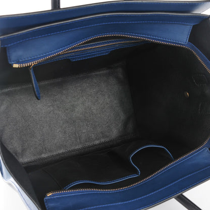 Celine Smooth Calfskin Mini Bi Color Luggage Ocean Blue 7 of 10
