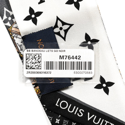 Louis Vuitton Silk Monogram Lets Go BB Bandeau Black 3 of 4
