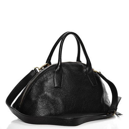 Miu Miu Goatskin Madras Bauletto Top Handle Tote Nero Black 4 of 8