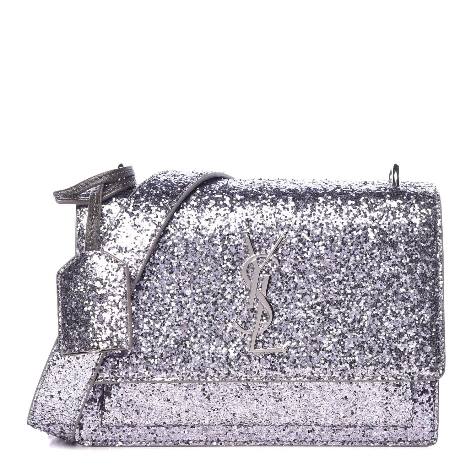 Saint Laurent Glitter Small Monogram Sunset Grey 1 of 8