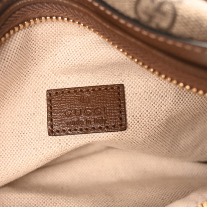 Gucci GG Supreme Monogram Textured Calfskin Retro Interlocking G Belt Bag Beige Ebony Brown Sugar 6 of 10