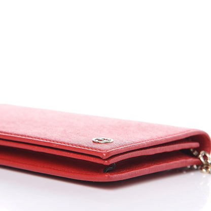 Gucci Textured Calfskin Medium Betty Chain Wallet Tabasco Red 9 of 11