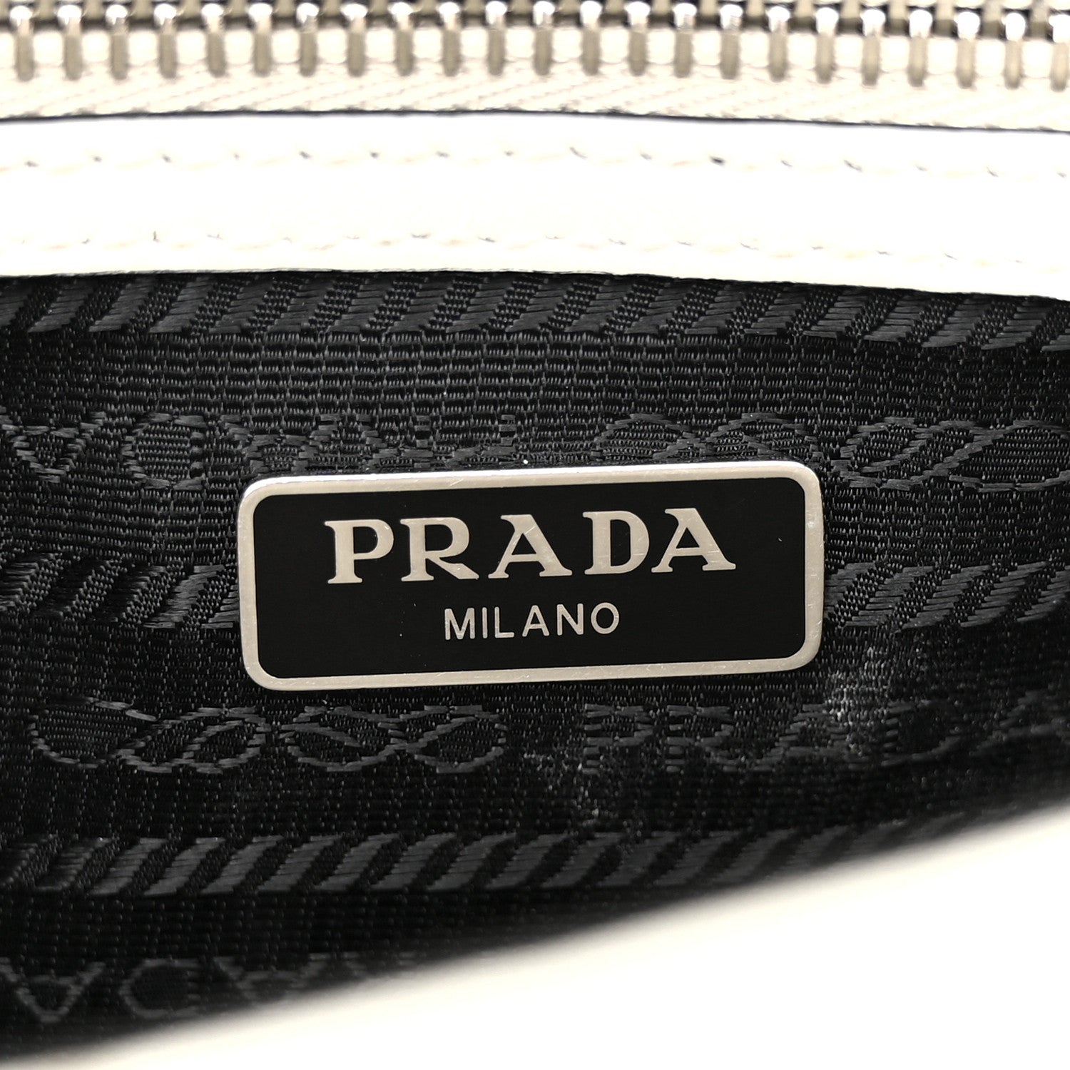 Prada Vitello Calfskin Studded Shoulder Bag White 6 of 16