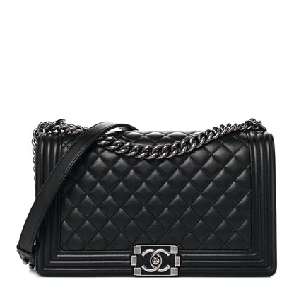 Chanel Calfskin Quilted New Medium Boy Flap Black 1 of 8