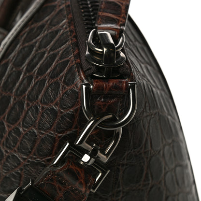 Givenchy Calfskin Crocodile Embossed 3D Stud Medium Antigona Brown 12 of 16