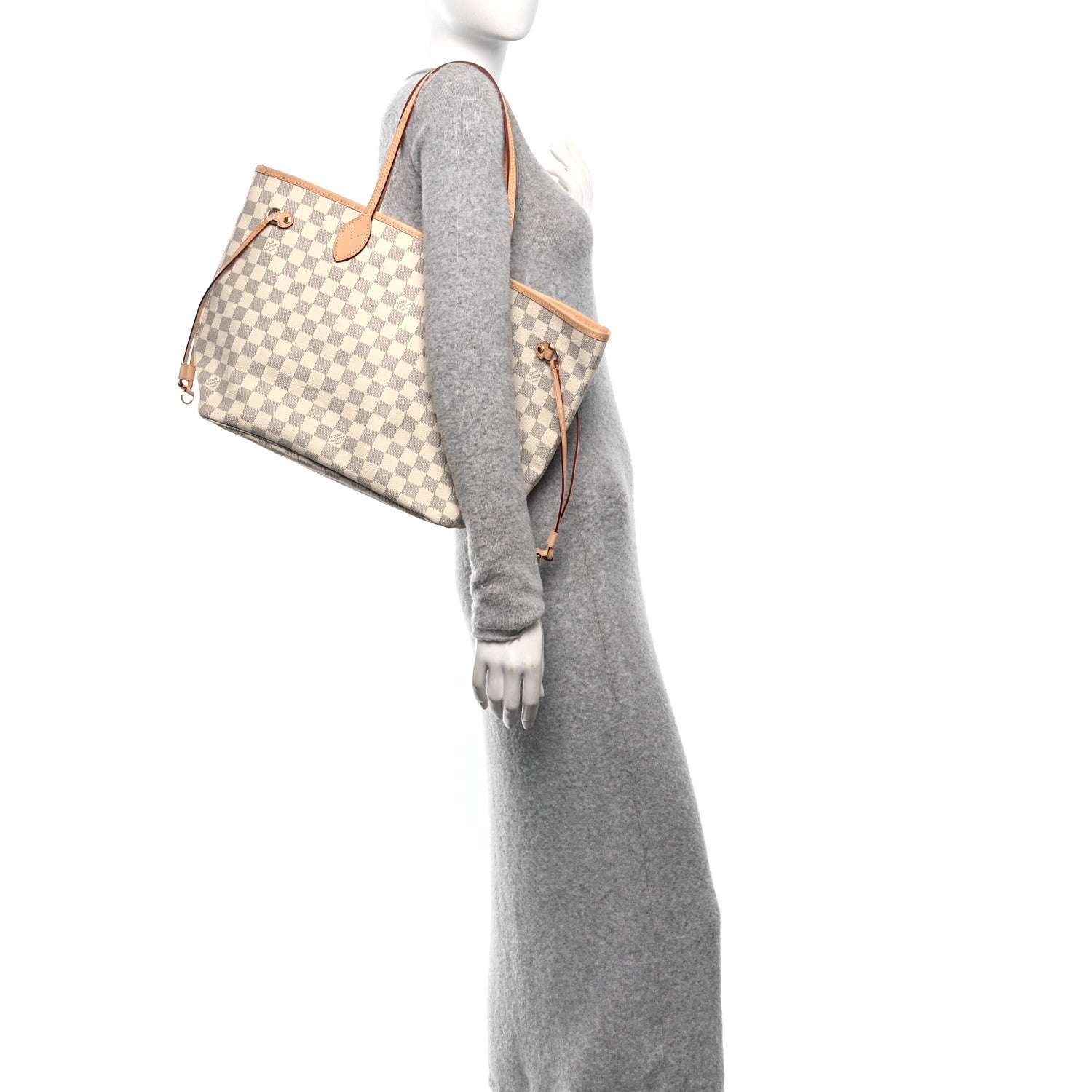 Louis Vuitton Damier Azur Neo Neverfull MM Rose Ballerine 2 of 9