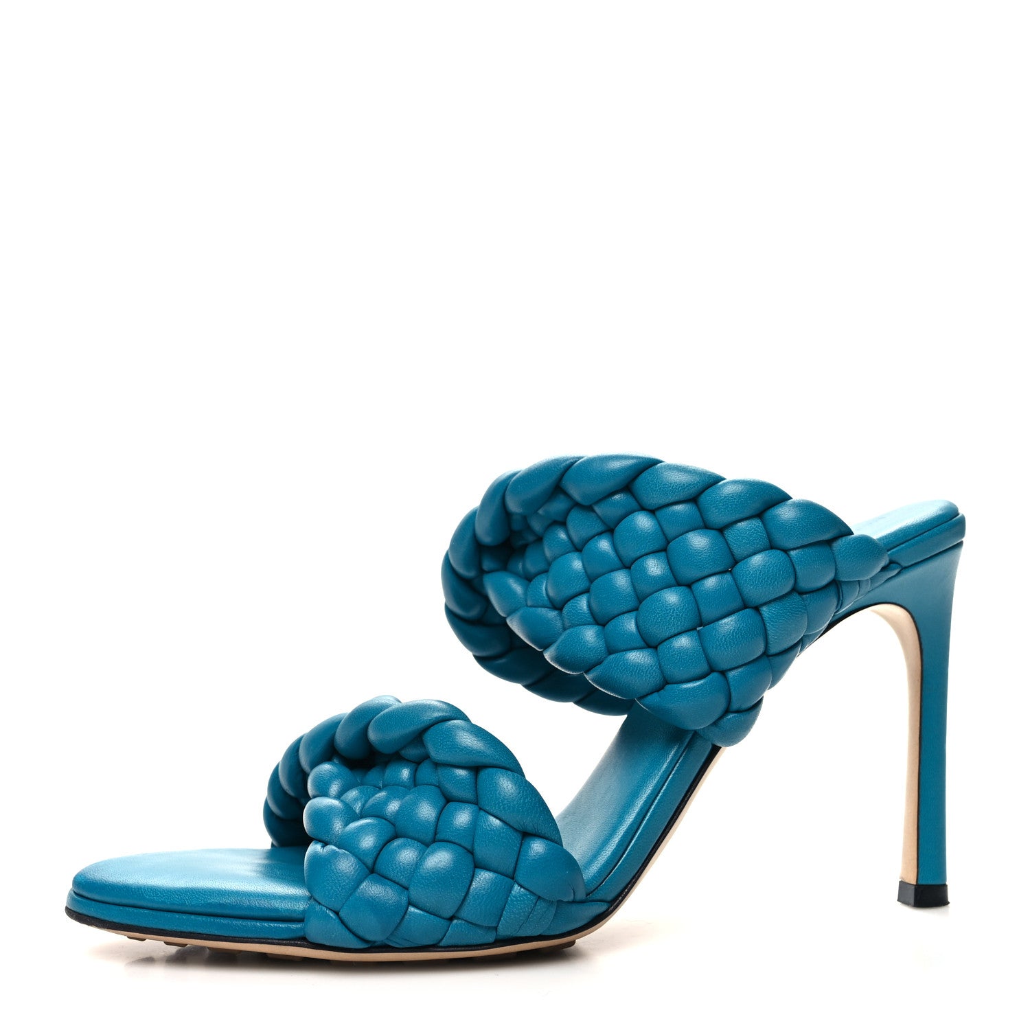 Bottega Veneta Nappa Twisted Padded Intrecciato Curve Slide Sandals 39 Bleuette 1 of 8