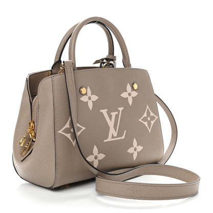 Louis Vuitton Empreinte Monogram Giant Montaigne BB Tourterelle Creme 3 of 9