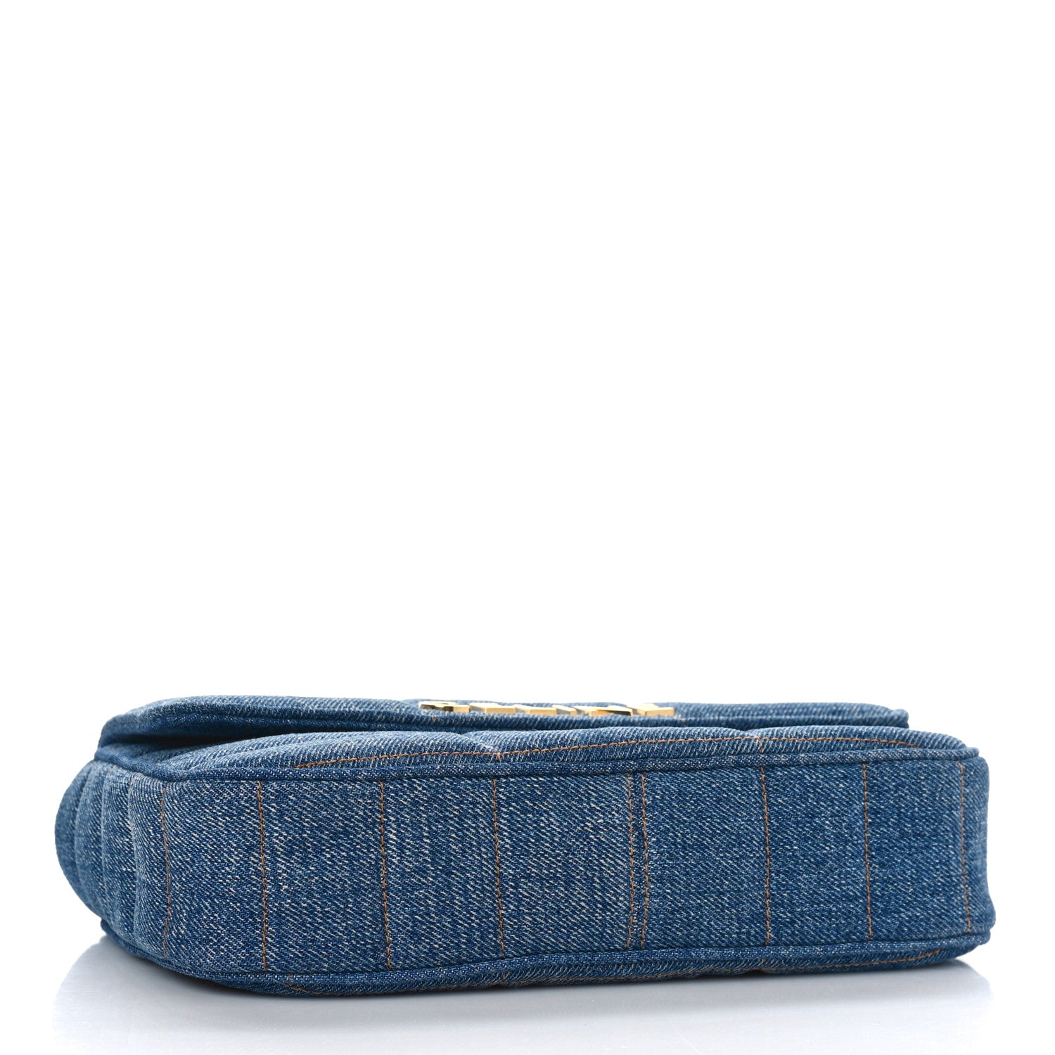 Celine Denim Matelasse Chain Shoulder Bag Blue 4 of 8