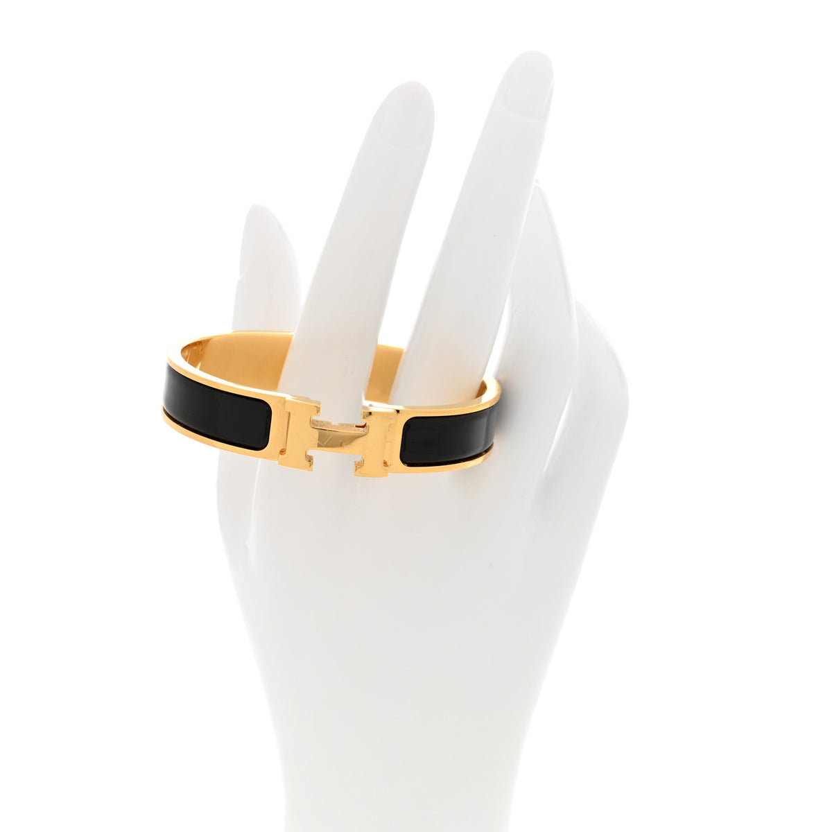 Hermes Enamel Narrow Clic Clac H Bracelet PM Black 2 of 5