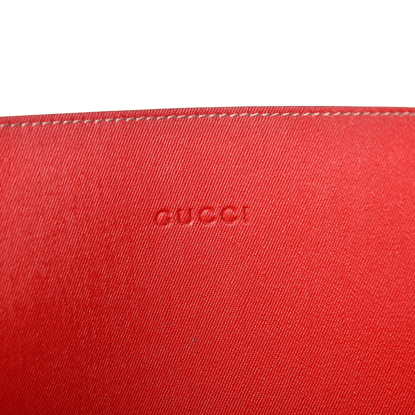 GG Supreme Monogram Medium Reversible Tote Beige Red