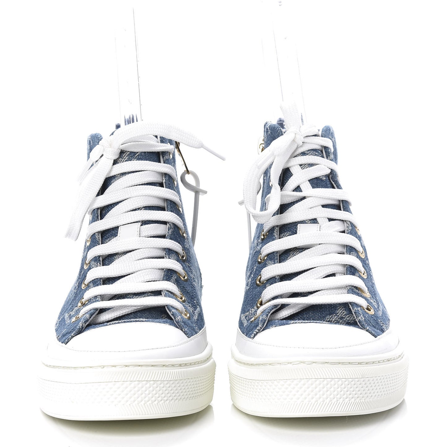 Denim Monogram Stellar Sneaker Boots 36 Bleu Jeans Blue