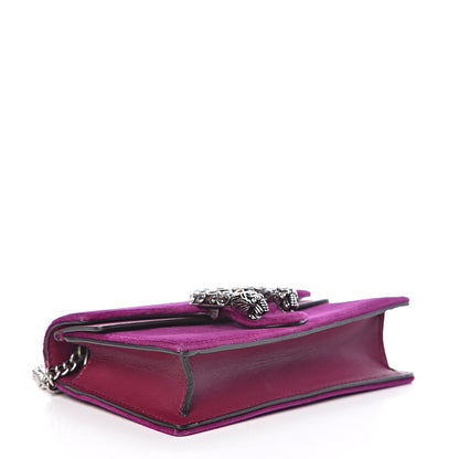 Gucci Velvet Super Mini Dionysus Shoulder Bag Fuchsia Violet Cyclamen 4 of 15