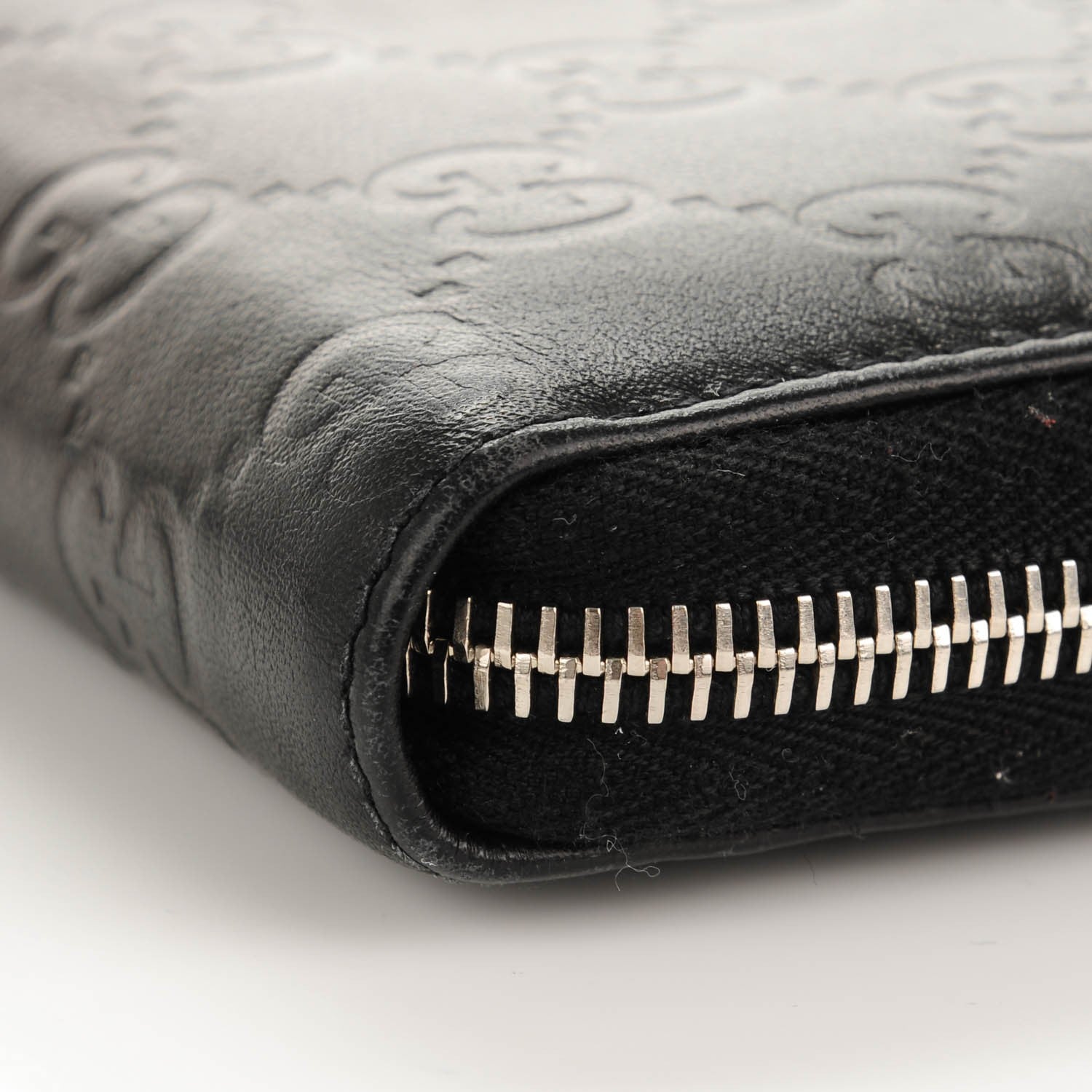 Gucci Guccissima Large Twins Zip Around Wallet Black 8 of 8