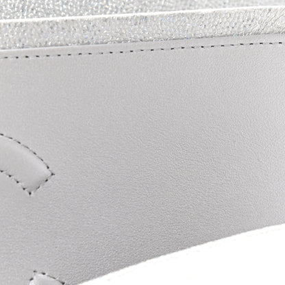 Chanel Glittered Metallic Caviar Quilted Medium Double Flap Silver 10 of 10