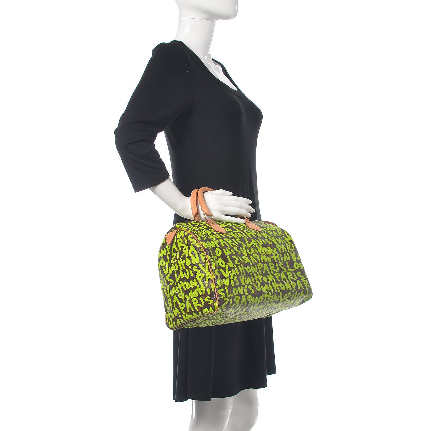 Louis Vuitton Monogram Graffiti Speedy 30 Green 2 of 14